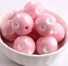 Load image into Gallery viewer, 25qty 20mm Polka Dot - Acrylic Solid Beads - Bubblegum Beads - Chunky Beads