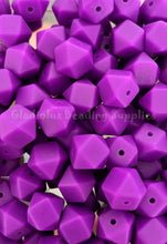 Load image into Gallery viewer, 10 Qty 17mm Hexagon Silicone Bead, Teething Beads, BPA Free, Loose Beads.