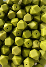 Load image into Gallery viewer, 10 Qty 14mm Hexagon Silicone Bead, Teething Beads, BPA Free, Loose Beads.