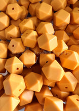 Load image into Gallery viewer, 10 Qty 17mm Hexagon Silicone Bead, Teething Beads, BPA Free, Loose Beads.