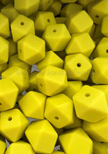Load image into Gallery viewer, 10 Qty 17mm Hexagon Silicone Bead, Teething Beads, BPA Free, Loose Beads.