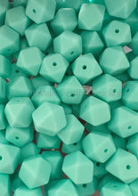 Load image into Gallery viewer, 10 Qty 17mm Hexagon Silicone Bead, Teething Beads, BPA Free, Loose Beads.
