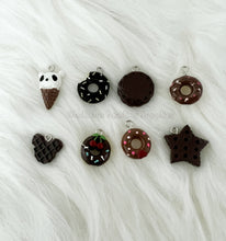Load image into Gallery viewer, 8 Pcs Chocolate Candy Charm In Resin Material - Chocolate Candy Design For Crafting Supplies *Flat Back* CR007