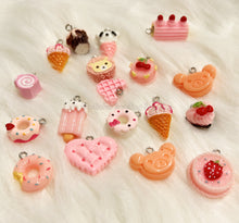 Load image into Gallery viewer, 18 Pcs Pinky Charm In Resin Material - Food Design For Crafting Supplies *Flat Back* CR010