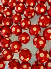Load image into Gallery viewer, 10qty 20mm Polka Dot - Acrylic Solid Beads - Bubblegum Beads - Chunky Beads