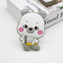 Load image into Gallery viewer, Piano Bear Teether, Silicone Teether BPA free , Food Grade Teether, Sensory Pendant Teether