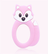 Load image into Gallery viewer, Fox Teether, Silicone Teether BPA free , Food Grade Teether, Sensory Pendant Teether
