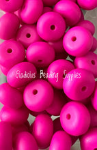 Load image into Gallery viewer, 14mm Abacus Solid Color Beads, Silicone Bead, Teething Beads, BPA Free, Loose Beads