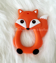 Load image into Gallery viewer, Fox Teether, Silicone Teether BPA free , Food Grade Teether, Sensory Pendant Teether