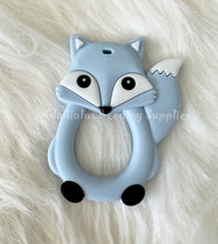 Load image into Gallery viewer, Fox Teether, Silicone Teether BPA free , Food Grade Teether, Sensory Pendant Teether