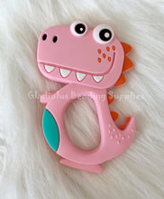 Load image into Gallery viewer, 1 Qty Dinosaur - Silicone Pendant - Food Grade - Sensory Pendant