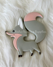 Load image into Gallery viewer, Cute Fox Teether, Silicone Teether BPA free , Food Grade Teether, Sensory Pendant Teether