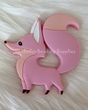 Load image into Gallery viewer, Cute Fox Teether, Silicone Teether BPA free , Food Grade Teether, Sensory Pendant Teether