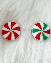 Load image into Gallery viewer, 1 Pc 28mm*28mm - Peppermint Candy - Christmas Beads - Silicone Beads - Focal Beads