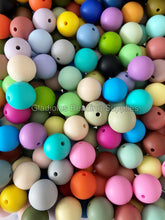 Load image into Gallery viewer, Mixed Solid Color Beads, 12mm/15mm Round Silicone Bead, Teething Beads, BPA Free, Loose Beads.
