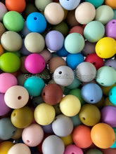 Load image into Gallery viewer, Mixed Solid Color Beads, 12mm/15mm Round Silicone Bead, Teething Beads, BPA Free, Loose Beads.