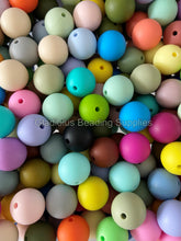 Load image into Gallery viewer, Mixed Solid Color Beads, 12mm/15mm Round Silicone Bead, Teething Beads, BPA Free, Loose Beads.