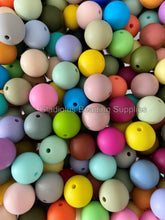 Load image into Gallery viewer, Mixed Solid Color Beads, 12mm/15mm Round Silicone Bead, Teething Beads, BPA Free, Loose Beads.