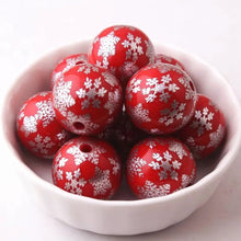 Load image into Gallery viewer, 20mm 25 Quantity Christmas Beads Bubblegum Beads - Acrylic Solid Beads - Chunky Beads