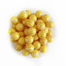 Load image into Gallery viewer, 10 Qty 20mm Chevron Bubblegum Beads - Acrylic Solid Beads