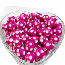 Load image into Gallery viewer, 10qty 20mm Polka Dot - Acrylic Solid Beads - Bubblegum Beads - Chunky Beads
