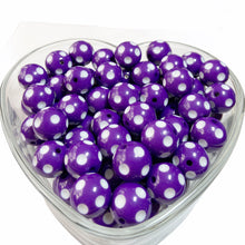 Load image into Gallery viewer, 10qty 20mm Polka Dot - Acrylic Solid Beads - Bubblegum Beads - Chunky Beads