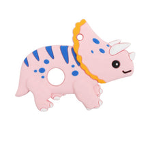 Load image into Gallery viewer, Triceratops Teether - Silicone Teether - Food Grade Teether - Sensory Pendant Teether