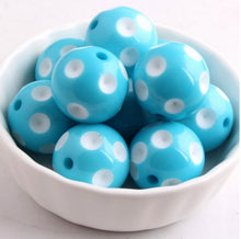 Load image into Gallery viewer, 25qty 20mm Polka Dot - Acrylic Solid Beads - Bubblegum Beads - Chunky Beads