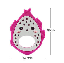 Load image into Gallery viewer, Dragon Fruit Teether, Silicone Teether BPA free , Food Grade Teether, Sensory Pendant Teether