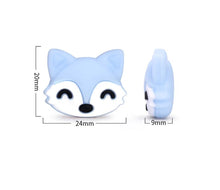 Load image into Gallery viewer, Mini Fox Teether Beads - Pacifier Sensory Jewelry