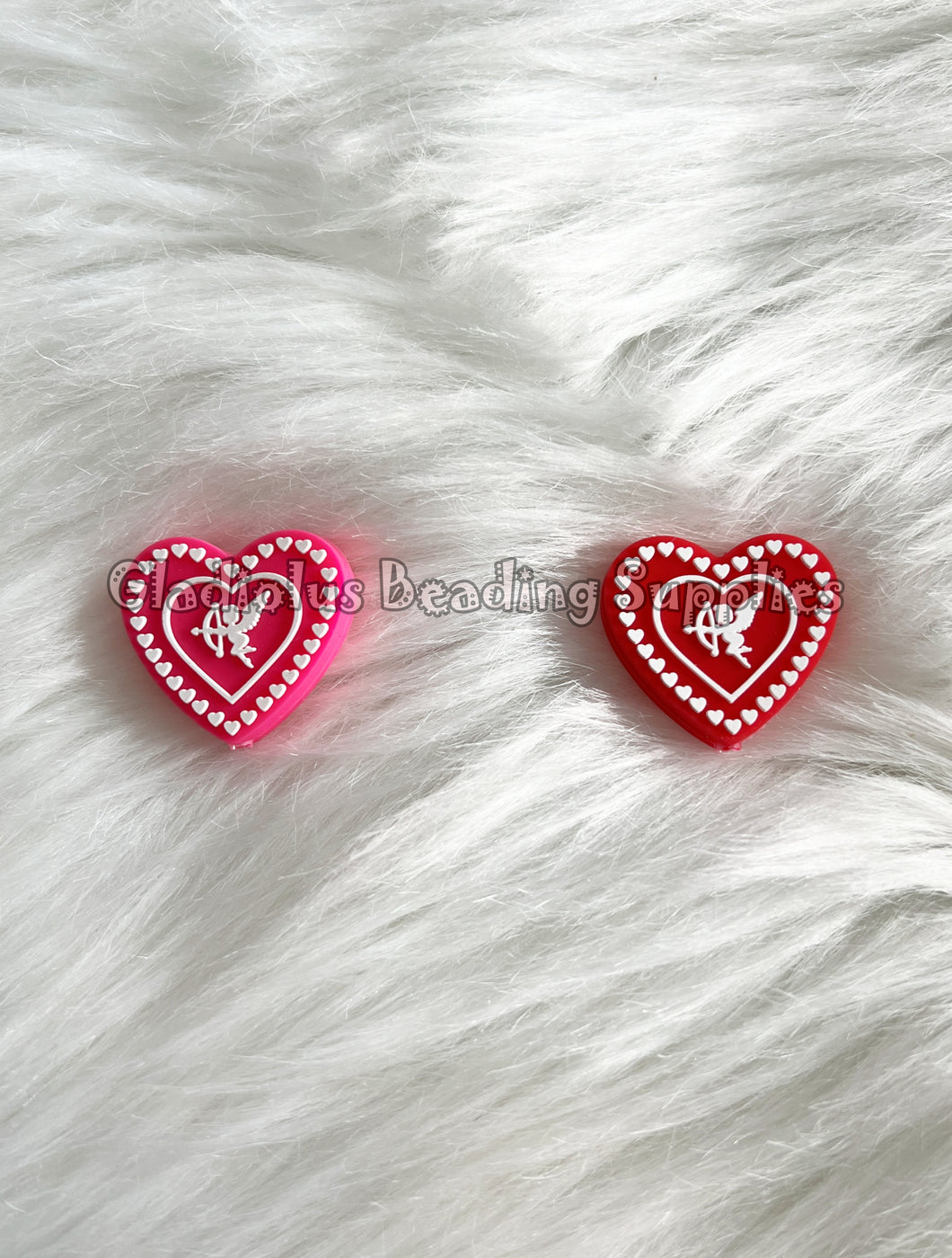 1 Pc 30mm - Heart/Cupid Beads - Silicone Beads - Focal Beads - Valentine Beads