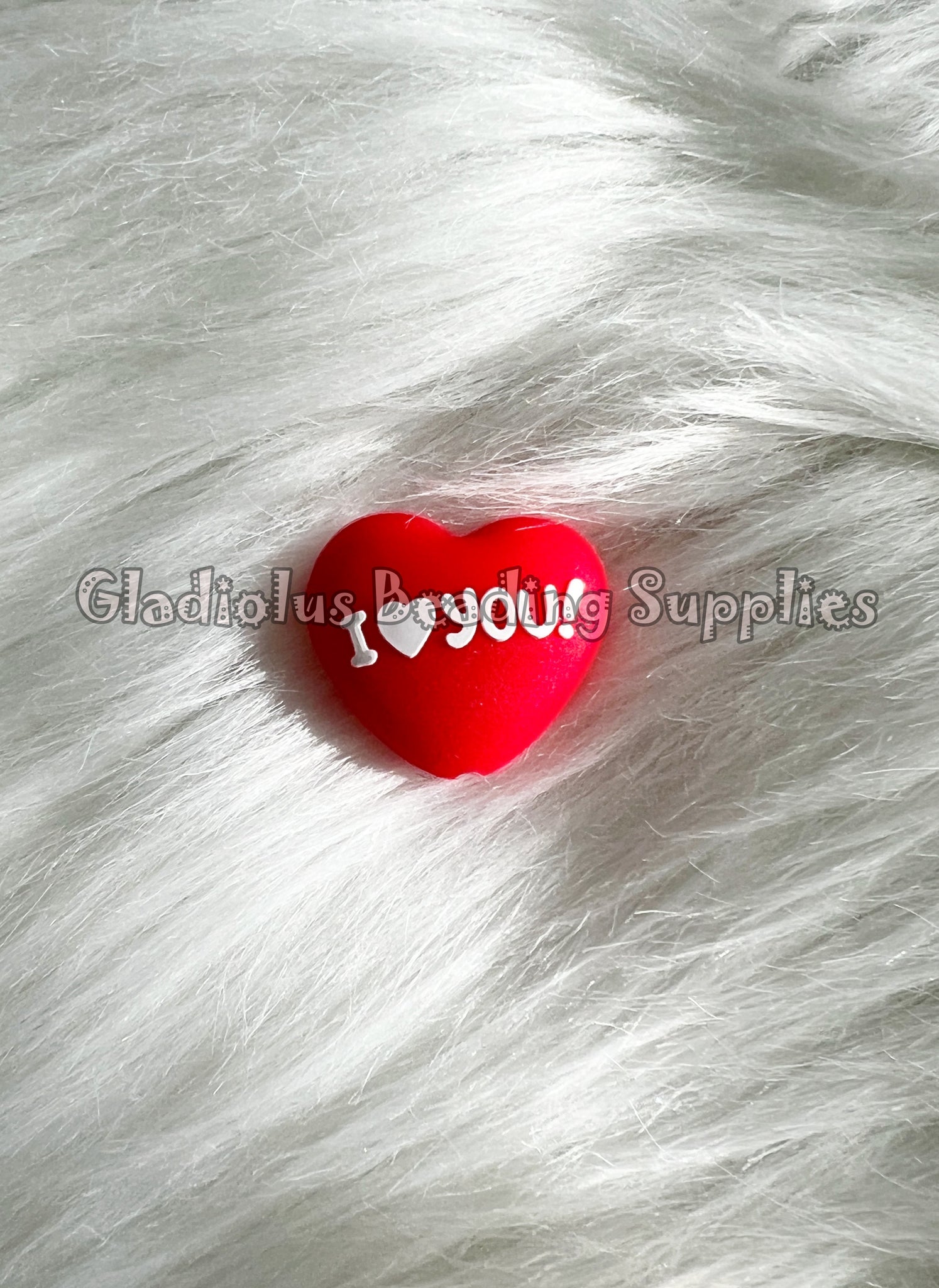 1 Pc 30mm - I Love U Focal Beads - Silicone Beads - Focal Beads - Vale –  Gladiolus Beading Supplies LLC