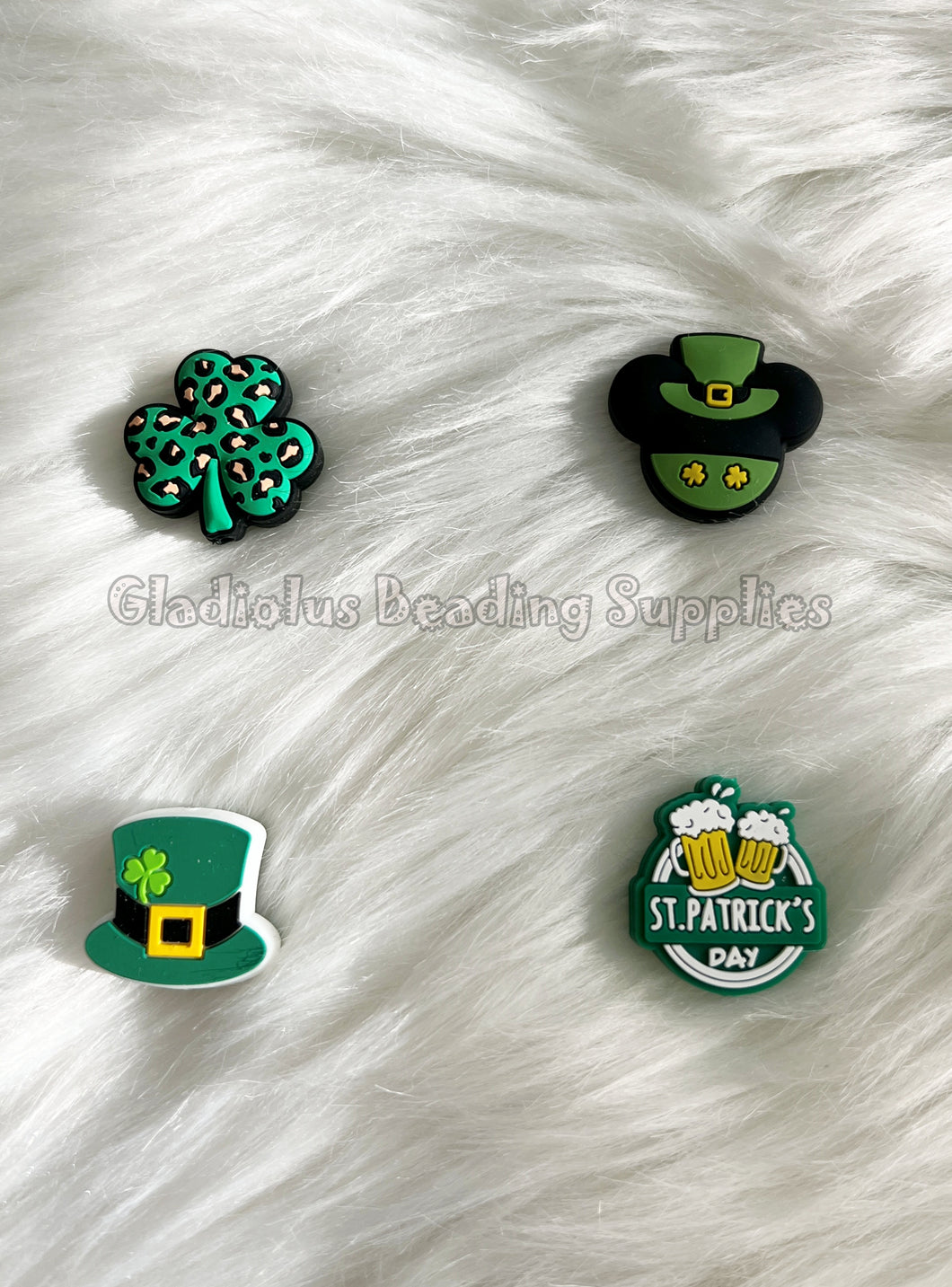 1 Pc 29mm - St Patrick Focal Beads - Silicone Beads - Focal Beads - St Patrick's Day