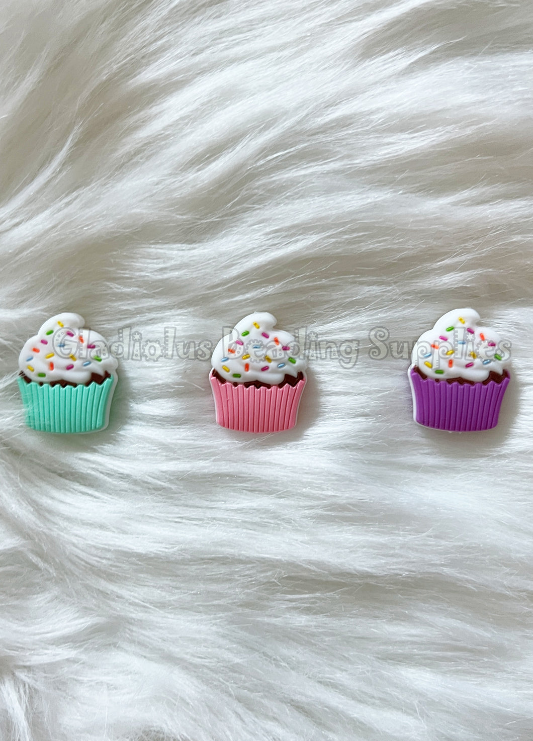 1 Pc 28mm*23mm - Cup Cake Focal Beads - Silicone Beads - Focal Beads