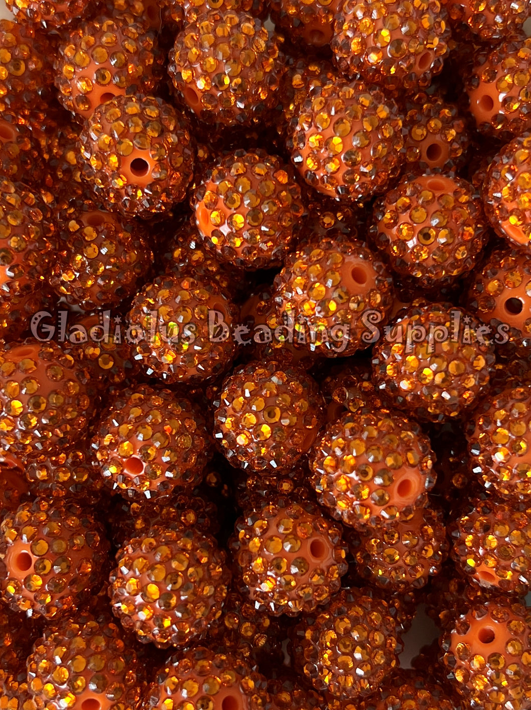 20mm Fall Theme Rhinestone Beads - Acrylic Beads - Bubblegum Beads - Chunky Beads - Fall Beads - Thanksgiving Beads