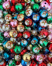 Load image into Gallery viewer, 16mm Christmas Snowman Print Beads - Acrylic Beads - Bubblegum Beads - Chunky Beads
