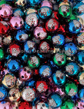 Load image into Gallery viewer, 16mm Christmas Gnome Print Beads - Acrylic Beads - Bubblegum Beads - Chunky Beads
