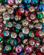 Load image into Gallery viewer, 16mm Christmas Santa Print Beads - Acrylic Beads - Bubblegum Beads - Chunky Beads

