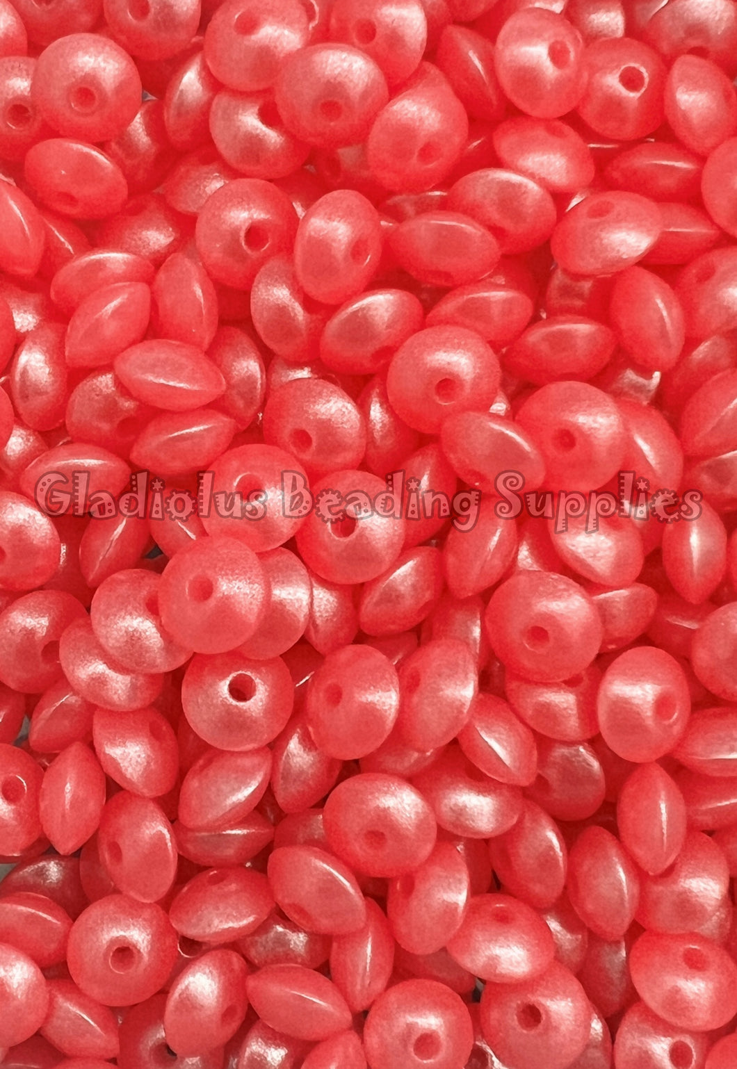 10 Qty 12mm Opal Lentil Beads - Spacer Beads - Silicone Beads