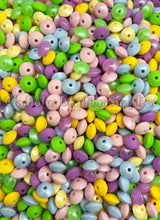 Load image into Gallery viewer, 12mm Pastel Lentil Beads - Opal/Solid Mixed - Spacer Beads - Silicone Beads - Easter Theme
