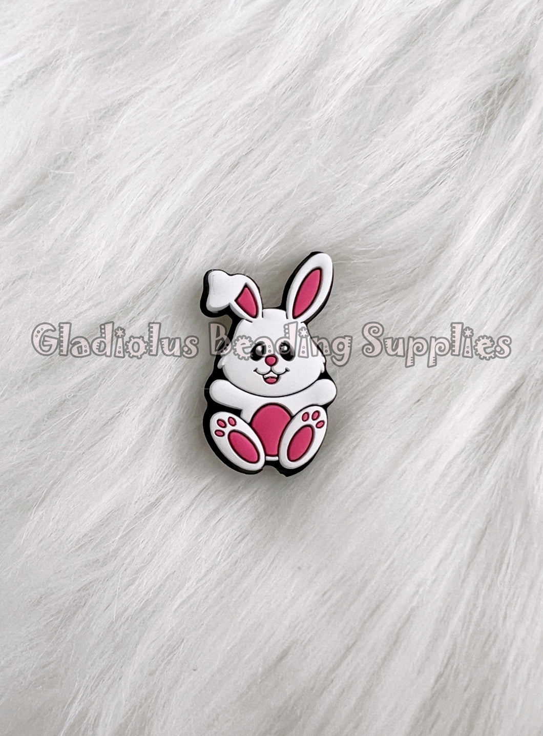 1 Pc 30mm - Easter Bunny Bead - Silicone Beads - Focal Beads - Easter Beads