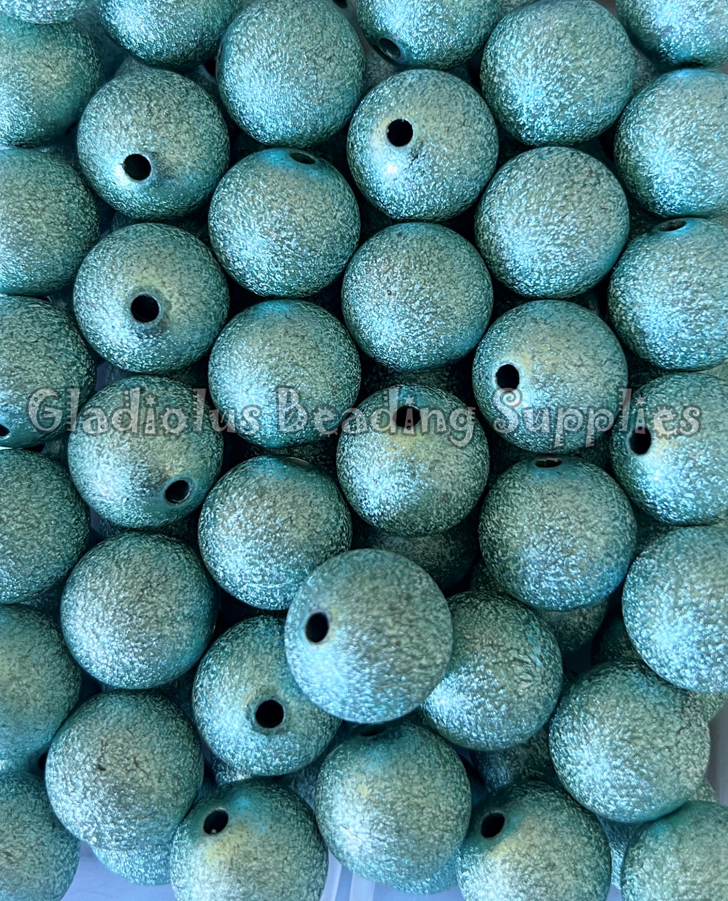 20mm Blue Wrinkle Beads - Acrylic Beads - Bubblegum Beads - Chunky Beads
