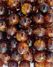 Load image into Gallery viewer, 20mm Brownish Clear Beads - Acrylic Beads - Bubblegum Beads - Chunky Beads
