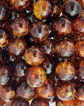 Load image into Gallery viewer, 20mm Brownish Clear Beads - Acrylic Beads - Bubblegum Beads - Chunky Beads
