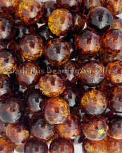 Load image into Gallery viewer, 20mm Brownish Clear Beads - Acrylic Beads - Bubblegum Beads - Chunky Beads
