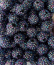 Load image into Gallery viewer, 20mm Blackberry Rhinestone Beads - Acrylic Beads - Bubblegum Beads - Chunky Beads
