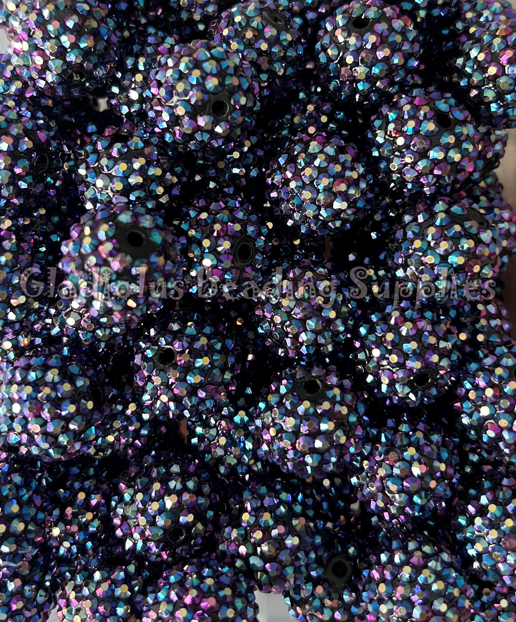 20mm Blackberry Rhinestone Beads - Acrylic Beads - Bubblegum Beads - Chunky Beads