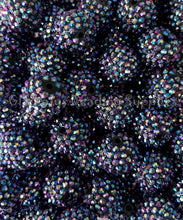 Load image into Gallery viewer, 20mm Blackberry Rhinestone Beads - Acrylic Beads - Bubblegum Beads - Chunky Beads
