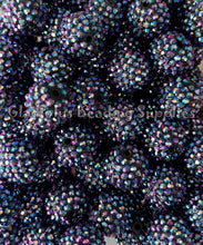 Load image into Gallery viewer, 20mm Blackberry Rhinestone Beads - Acrylic Beads - Bubblegum Beads - Chunky Beads
