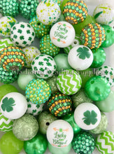 Load image into Gallery viewer, 50 Qty 20mm St. Patrick&#39;s Day Mixed Beads - Acrylic Mixed Beads - Chunky Beads #187
